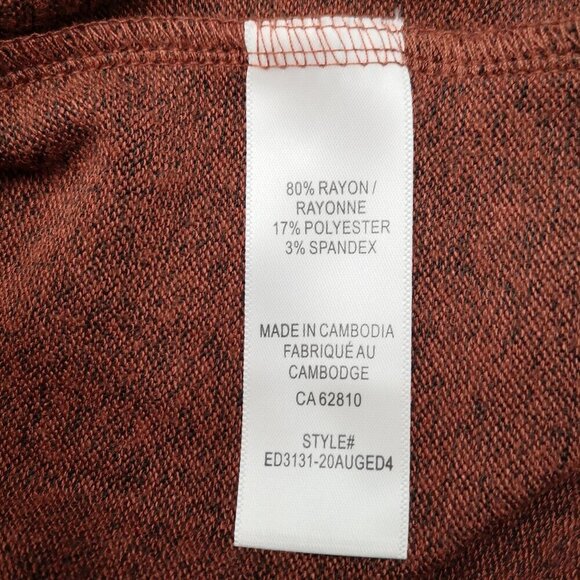 NWOT Ricki's Ladies Size Medium Rust Short Sleeves Lightweight Sweater - Picture 5 of 9